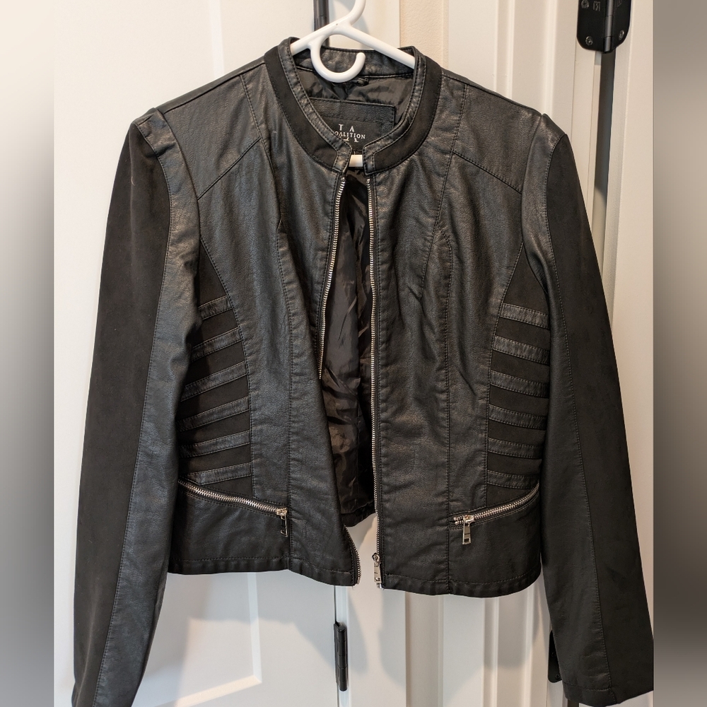 LA Coalition Black Faux Leather Jacket